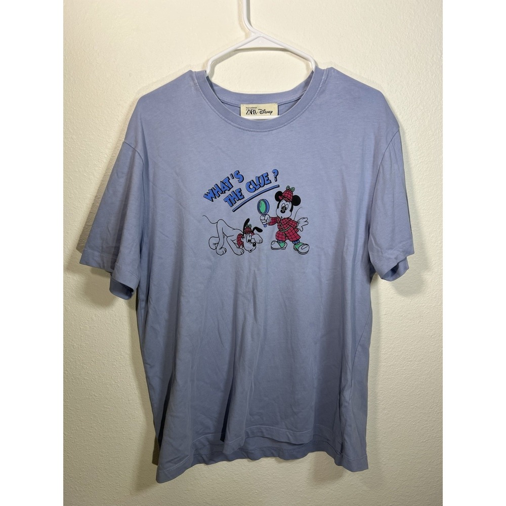 Zara X Harry Lambert Disney T Shirt Mickey Pluto What's The Clue Retro Classic